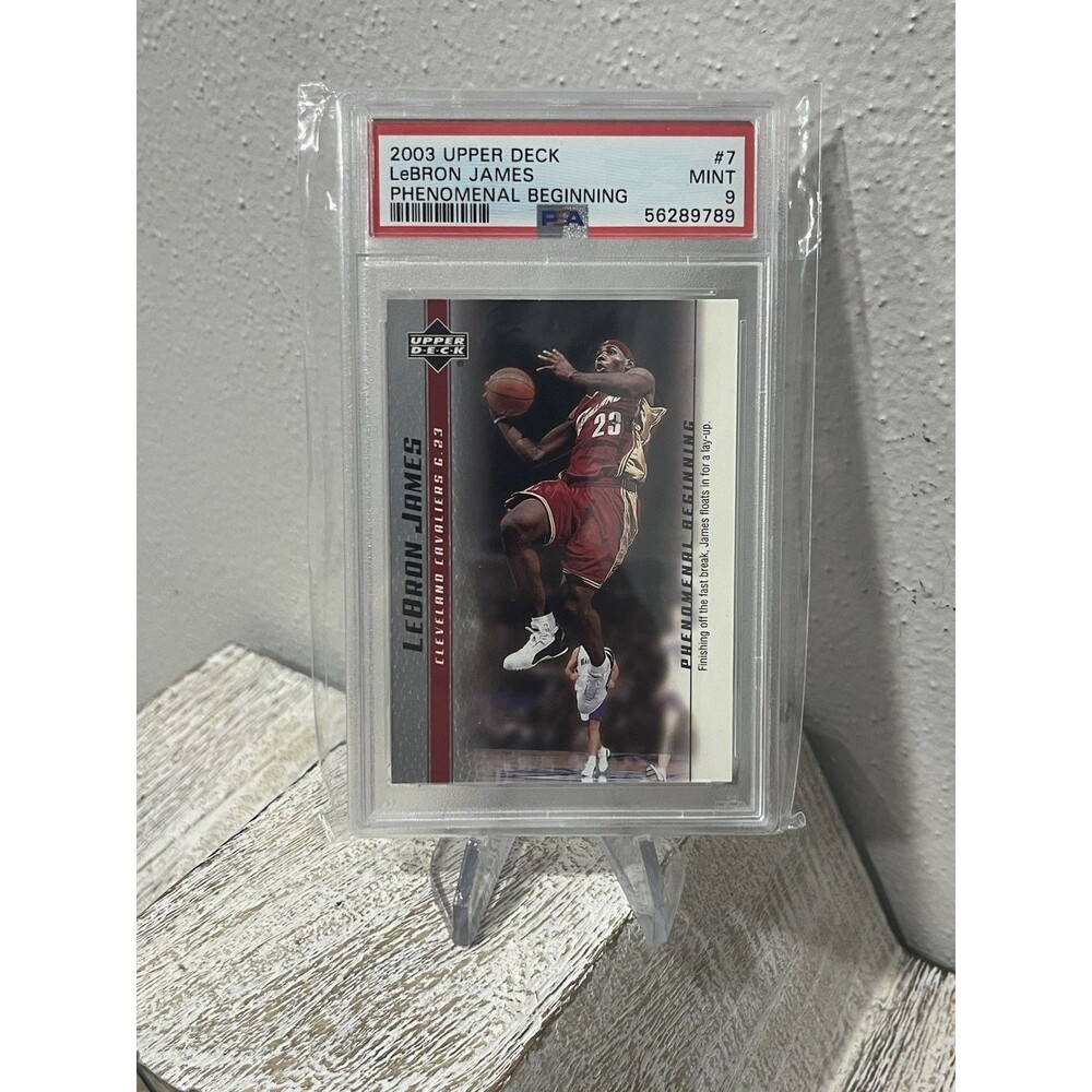LeBron James 2003 Upper Deck #7 Phenomenal Beginning Rookie RC PSA 9 MINT